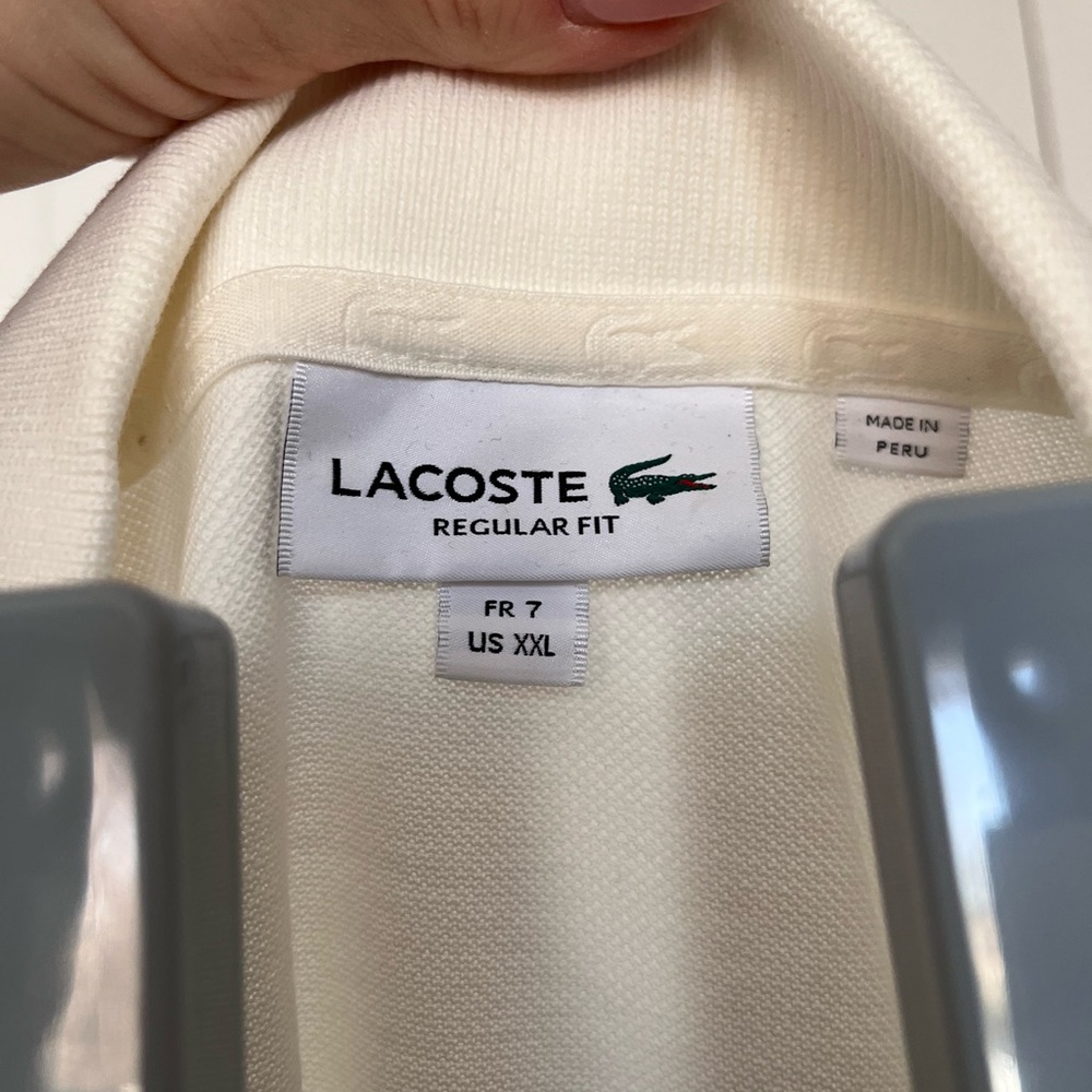 Lacoste Men's Polo Shirt in Off-White/Cream - Picture 5 of 5